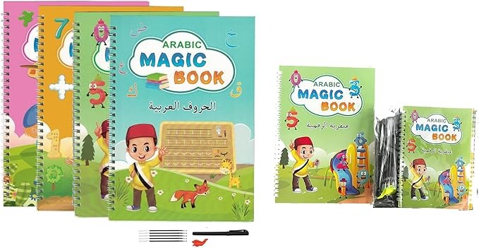 Arabic Magic Copybook – Reusable Handwriting Practice Book for Kids