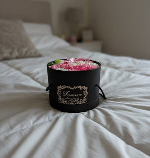 Pink & White Rose Flower Box